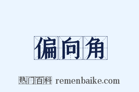 偏向角是什么意思的图片